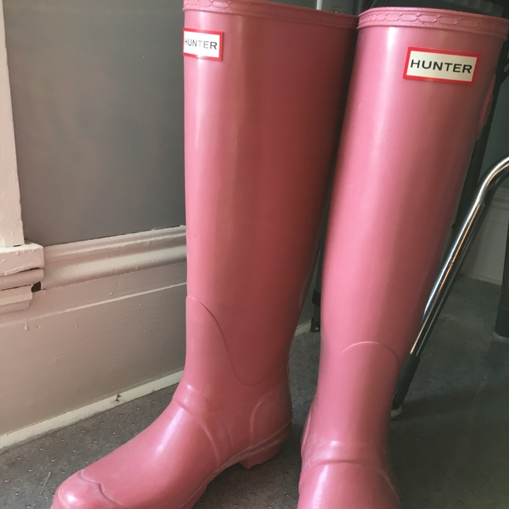 Pink Hunter boots